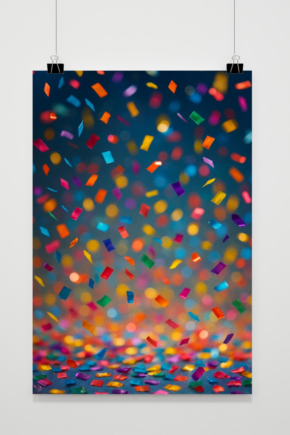 Confetti Colorful Party Celebration poster van 25 Artstreet