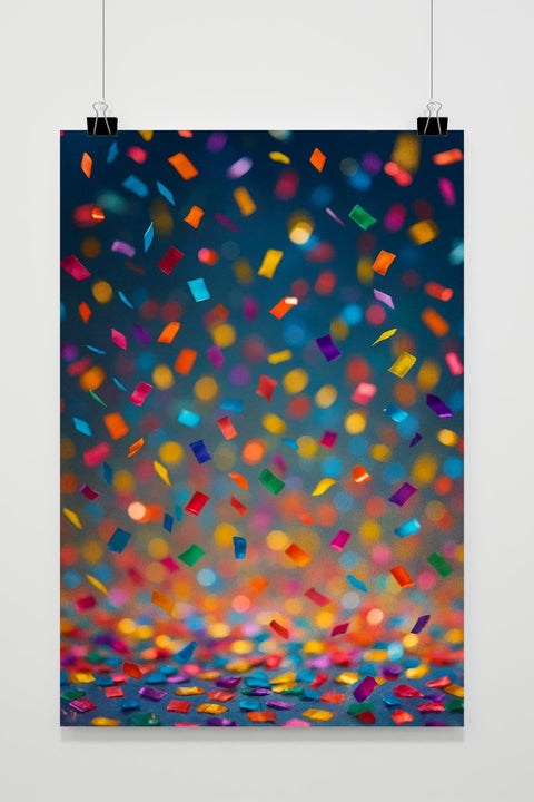 Confetti Colorful Party Celebration Poster