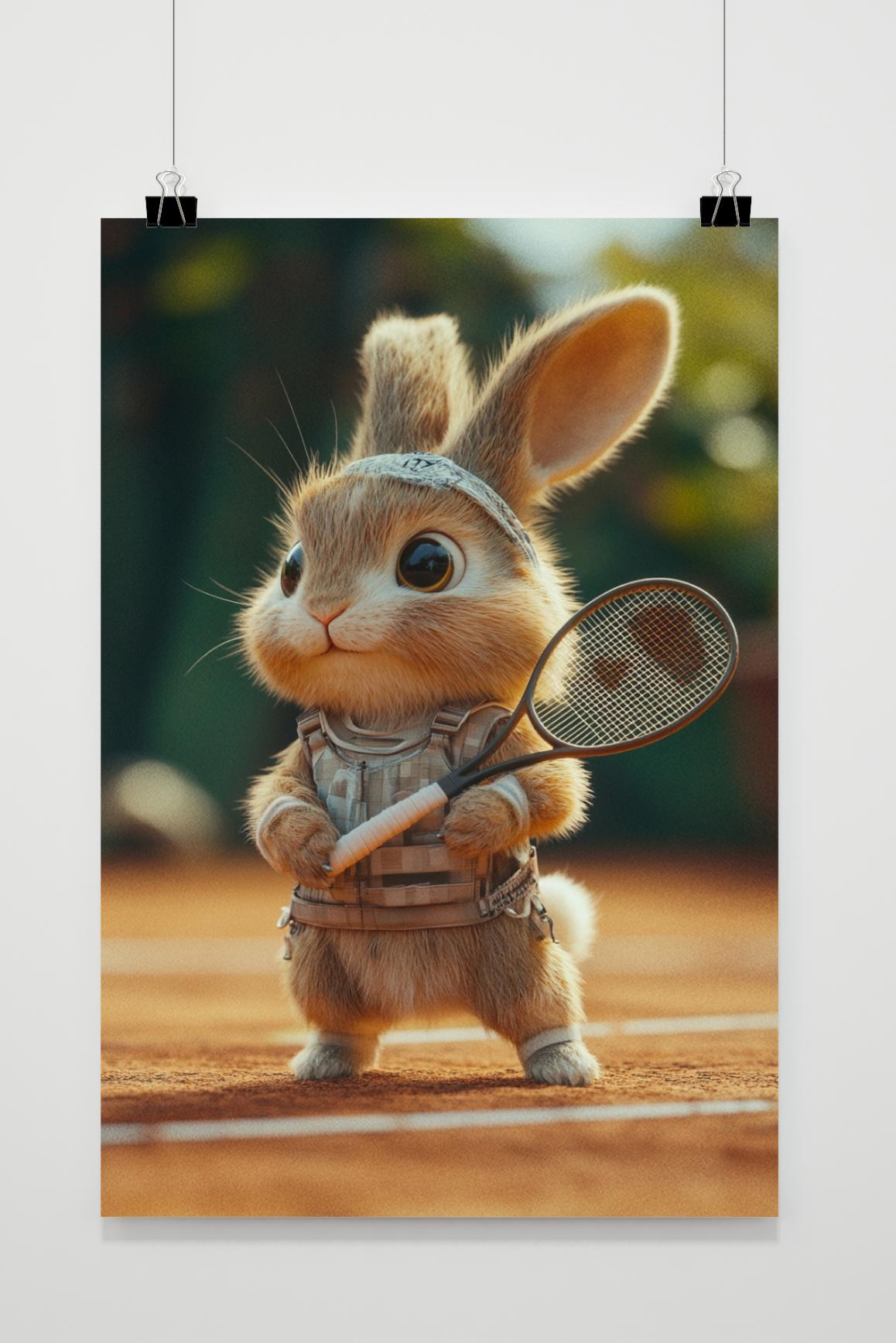 Rabbit Tennis Digital Fantasie im Interieur