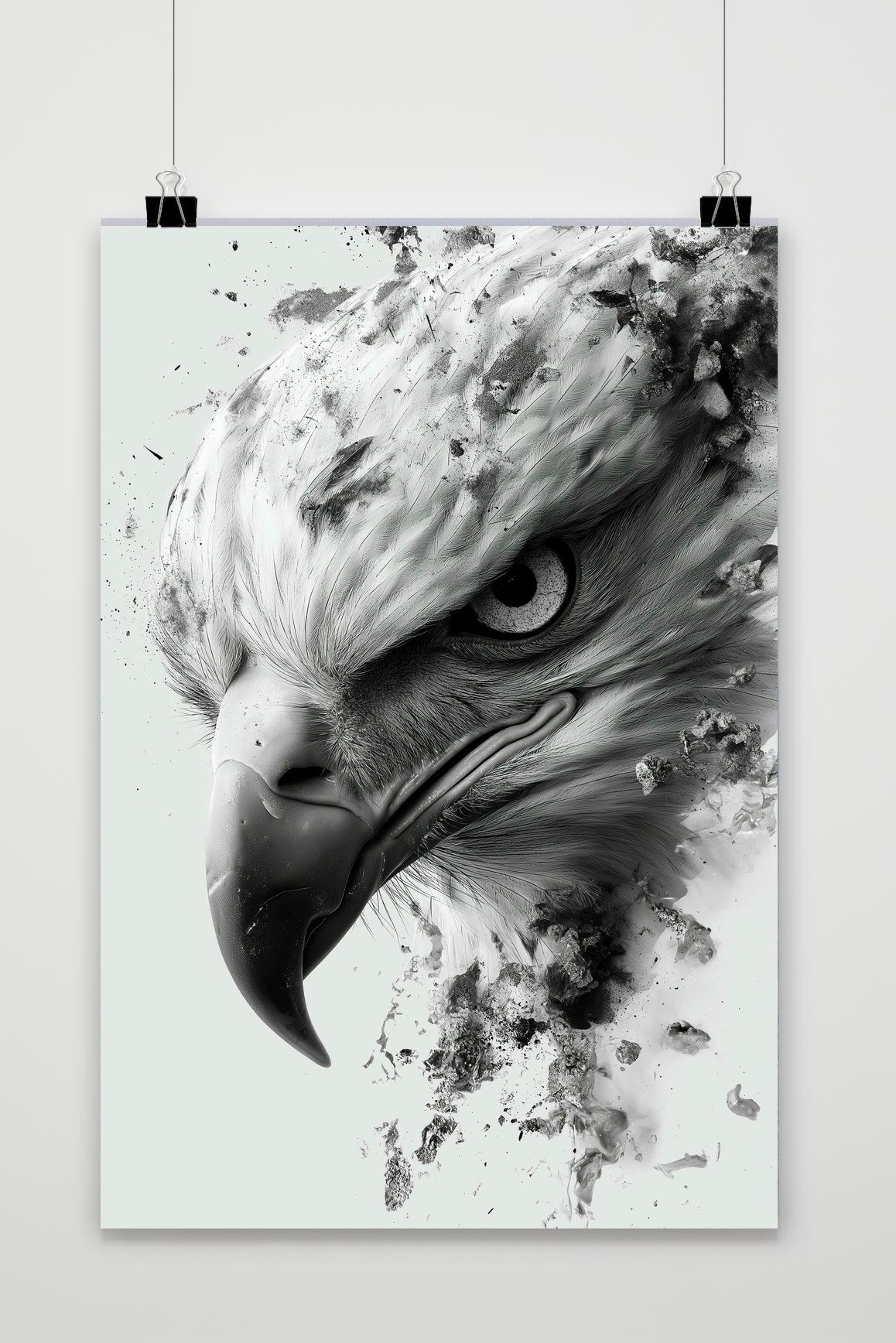 Affiche Eagle Zwart-Wit de 25 Artstreet