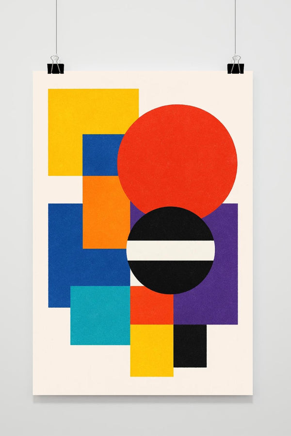Shapes Geometric Colorful Poster