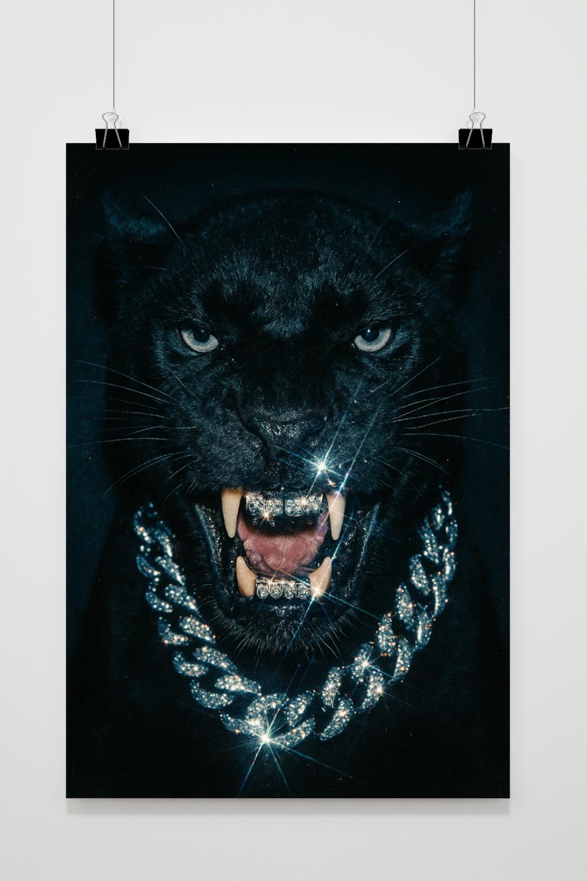 Black Panther Necklace Chain Diamond Poster von 25 Artstreet