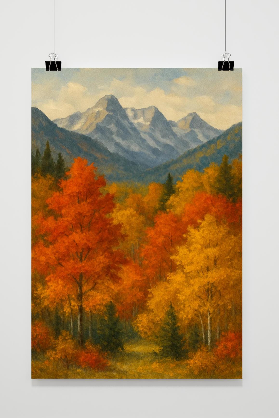 Autumn Nature Aquarel in interieur