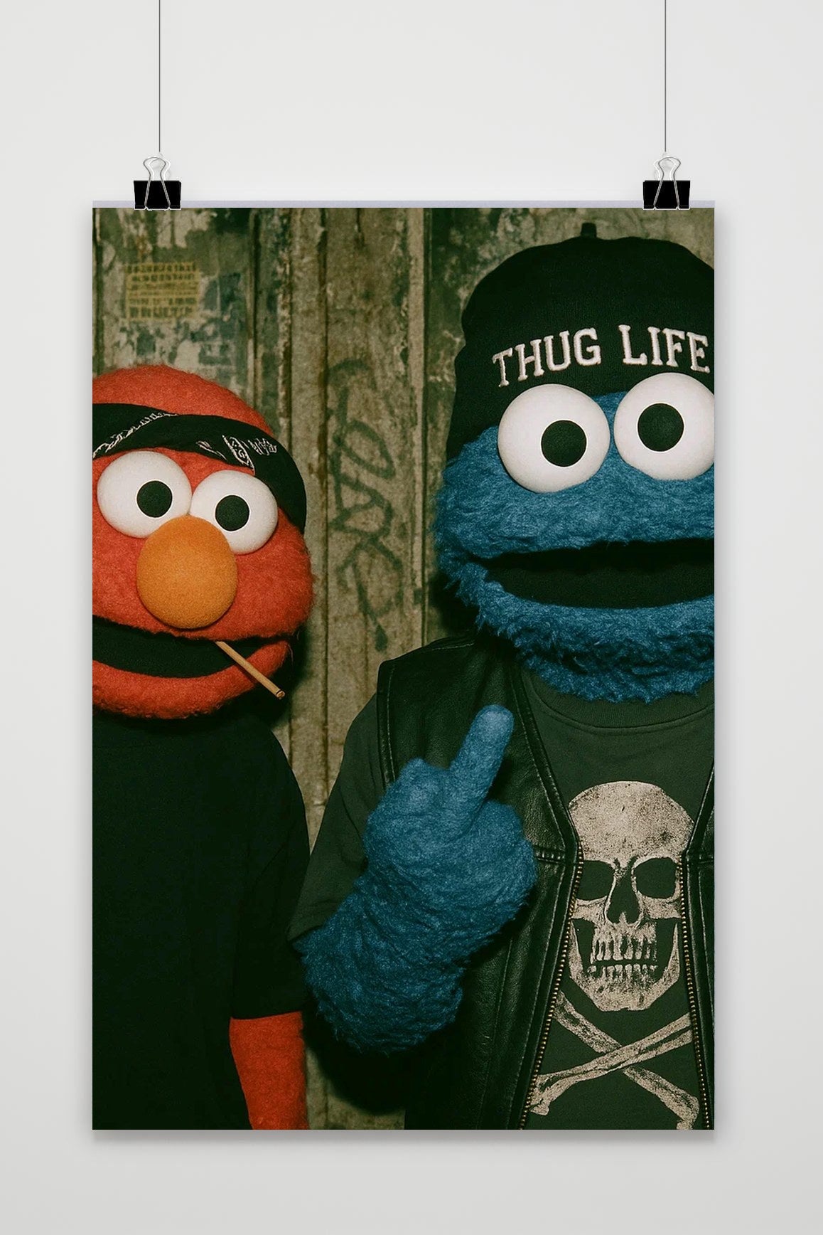 Elmo Cookie Monster poster van 25 Artstreet