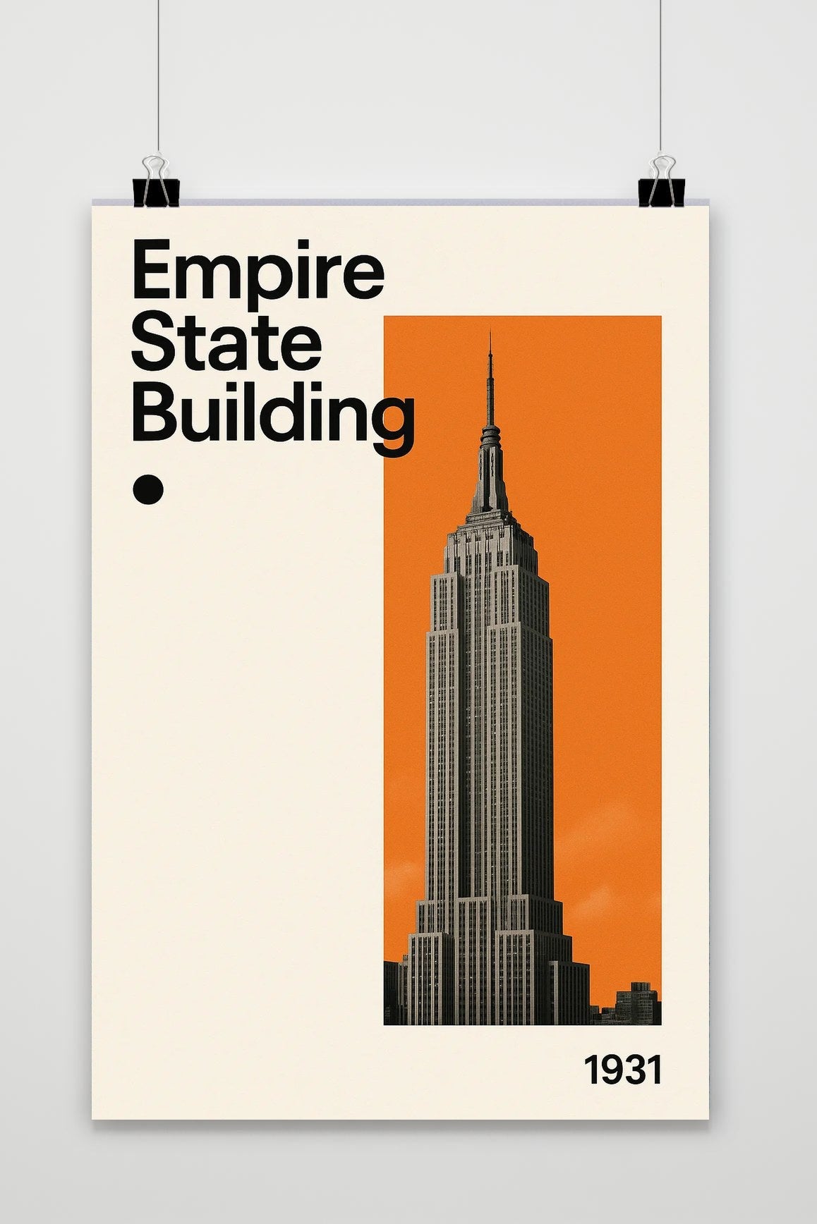Empire State Building 1931 Text poster van 25 Artstreet