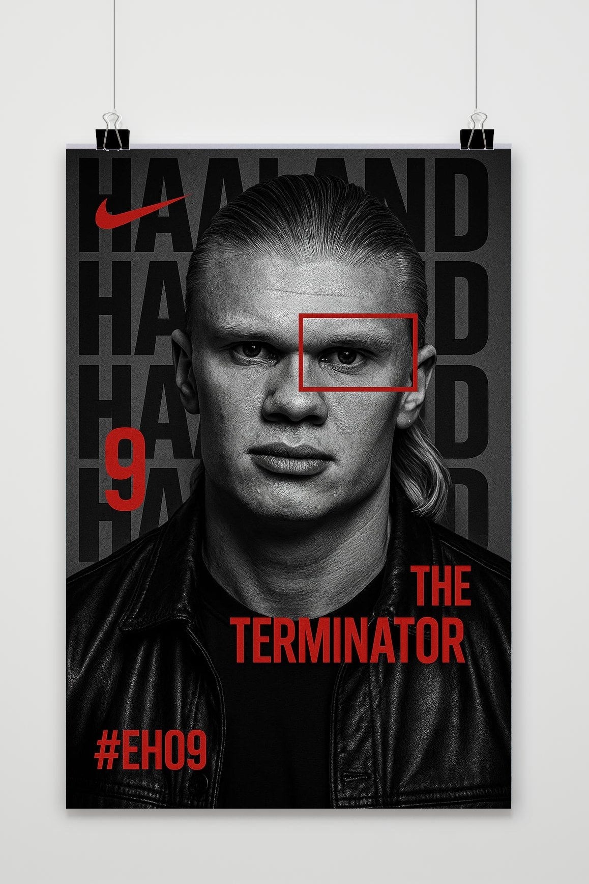 Affiche Erling Haaland The Terminator Red de 25 Artstreet
