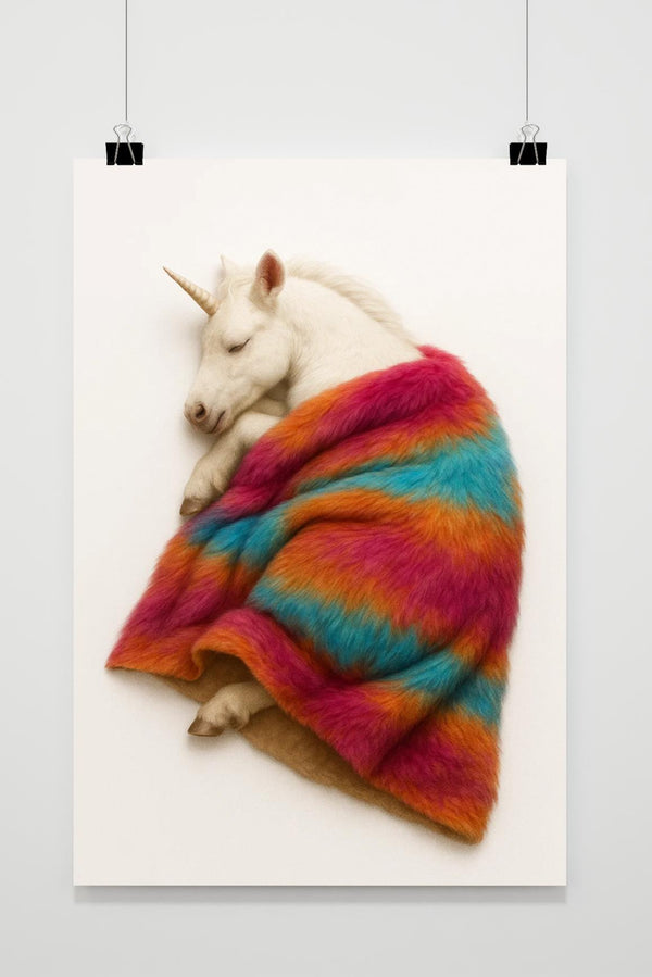Unicorn Sleeping Blanket poster