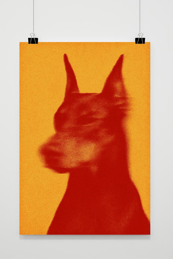 Doberman Pop Art Blur poster