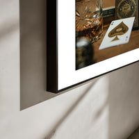 Woodford Reserve poster aan de muur in interieur