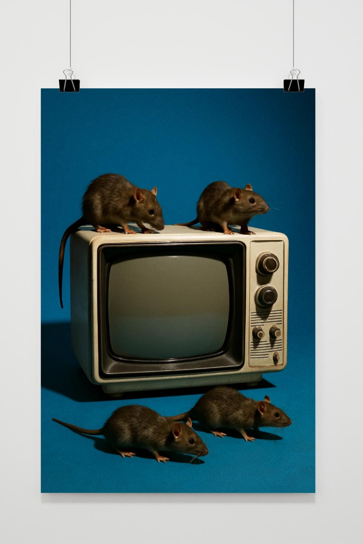 Rats Television Vintage in interieur