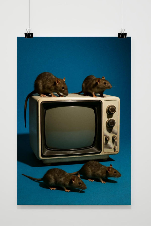Póster Rats Television Vintage