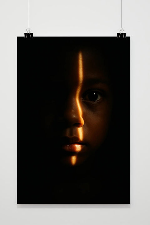 Póster Kid Shadow Portrait