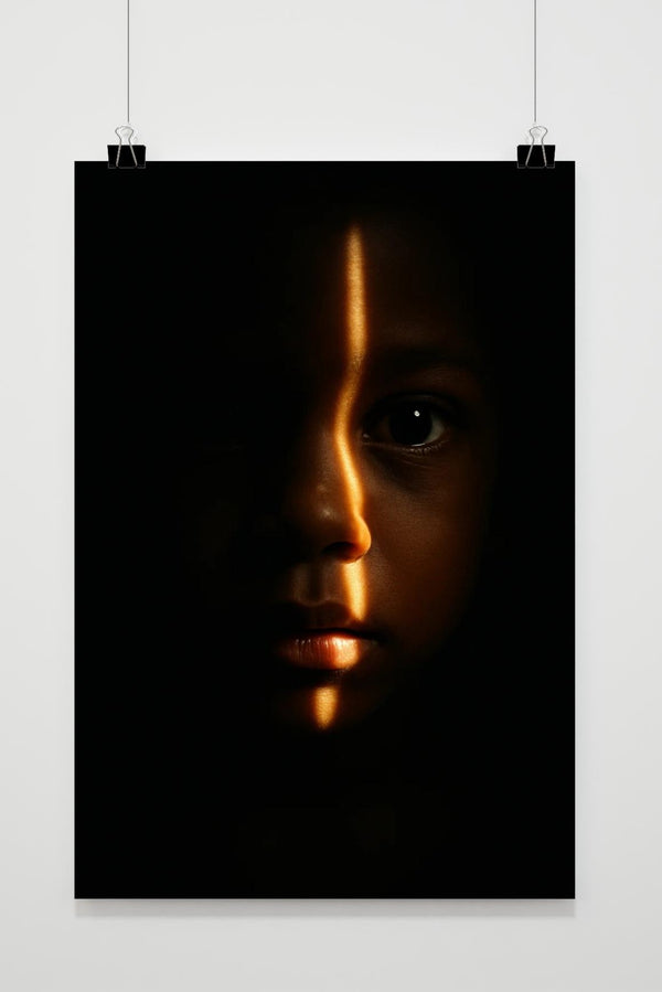 Kid Shadow Portrait poster
