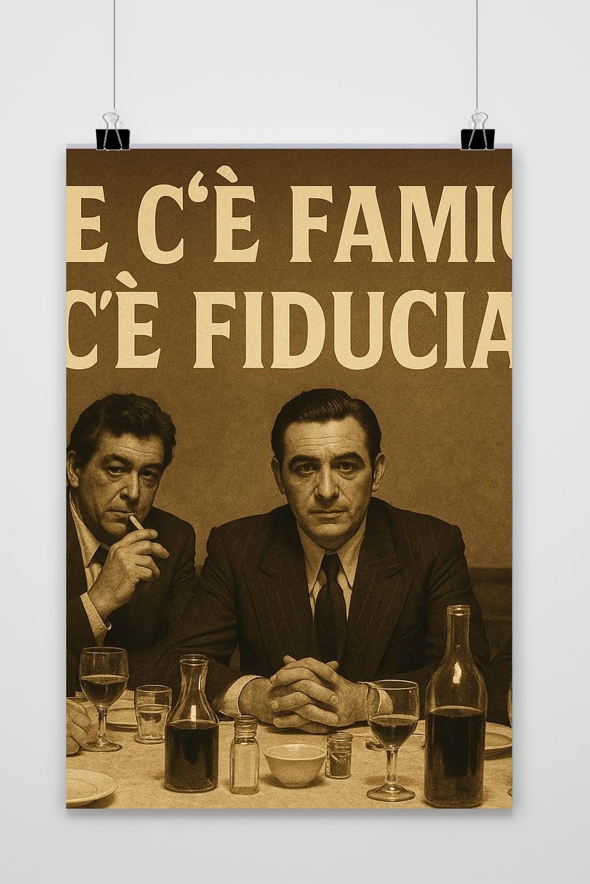 Family and Trust Text Italian Mafia poster van 25 Artstreet