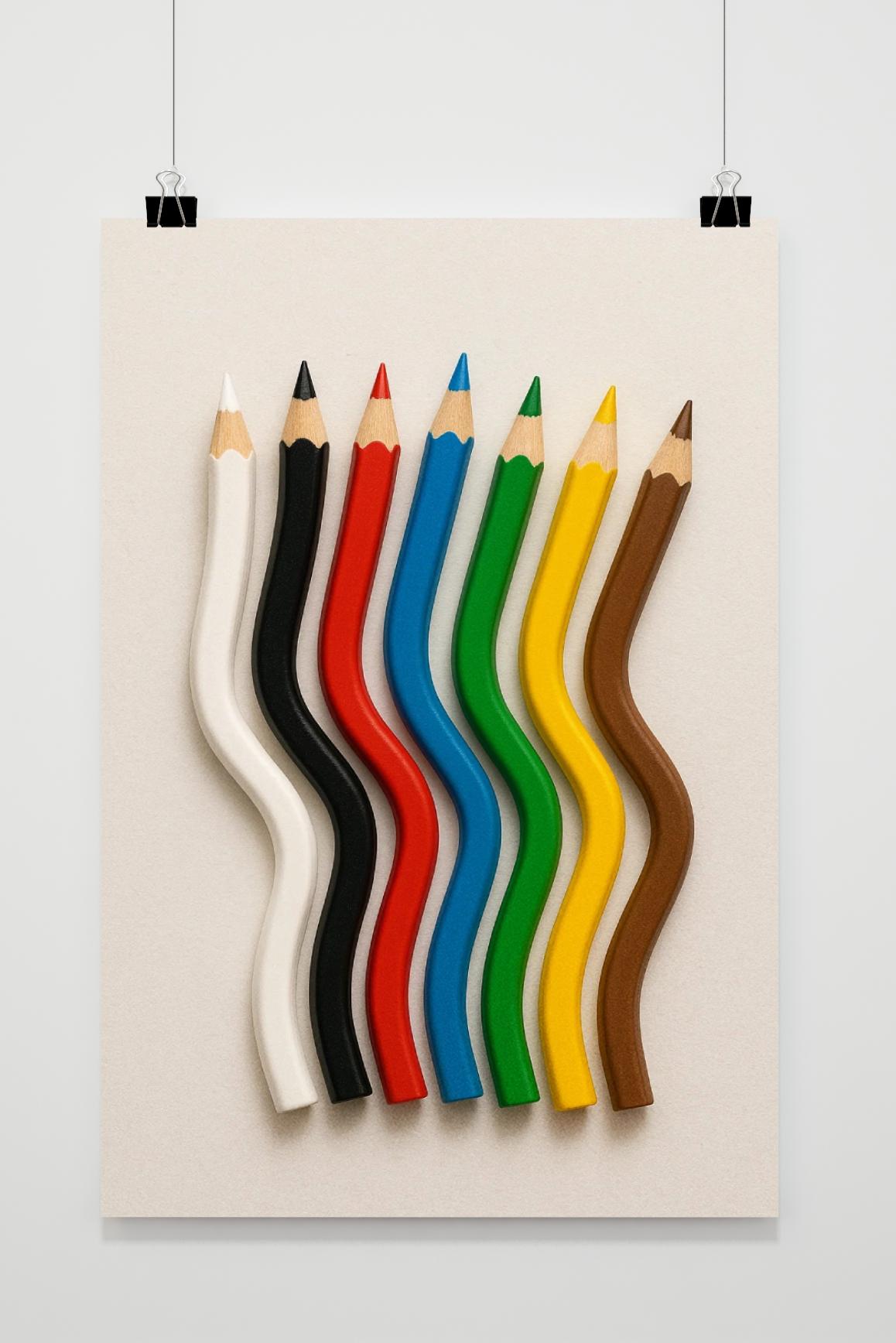 Colored Pencils Wavy im Interieur