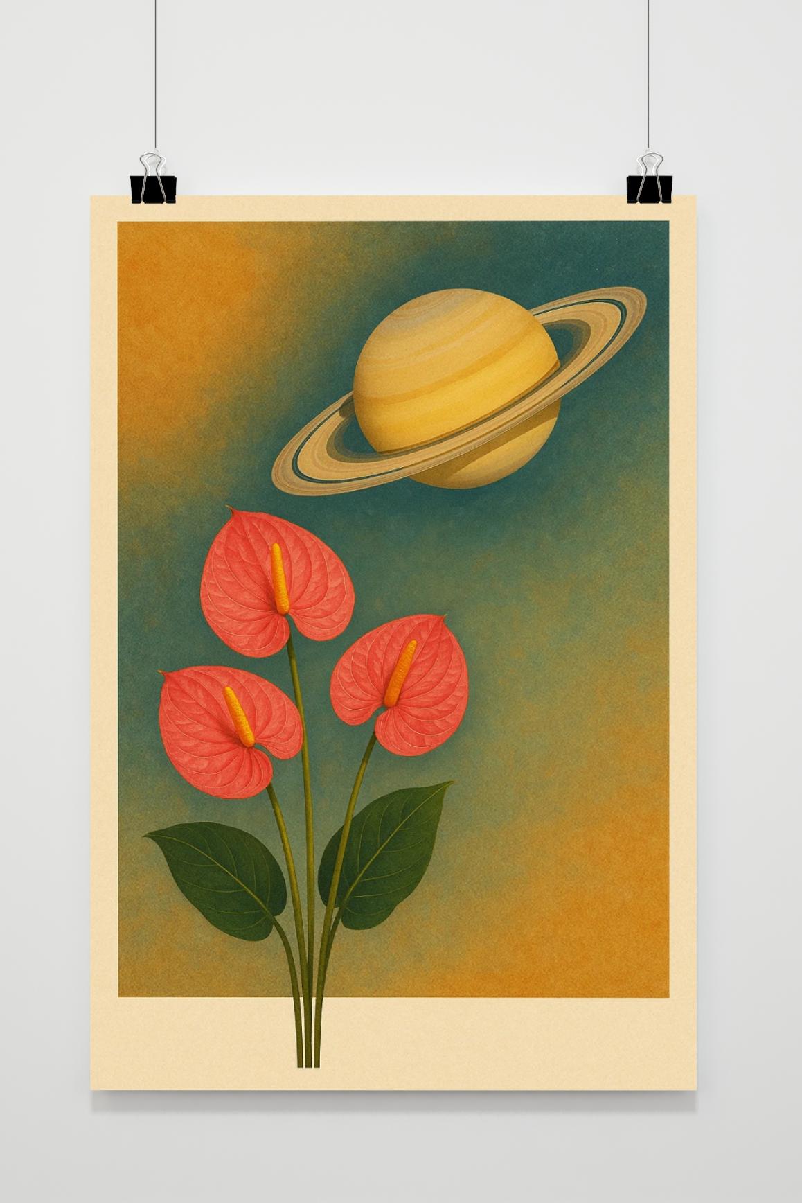 Affiche Anthurium Flower Saturn de 25 Artstreet