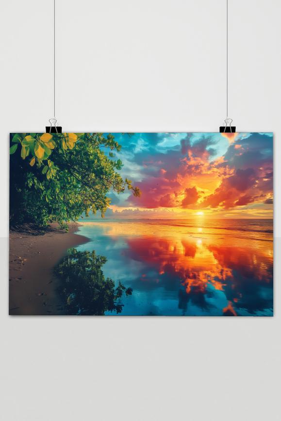 Beach Reflection poster van 25 Artstreet