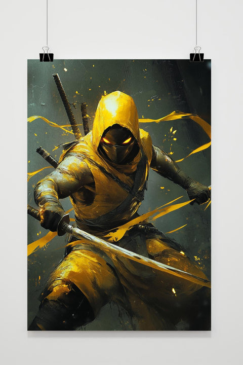 Yellow Ninja Fantasy Sword poster
