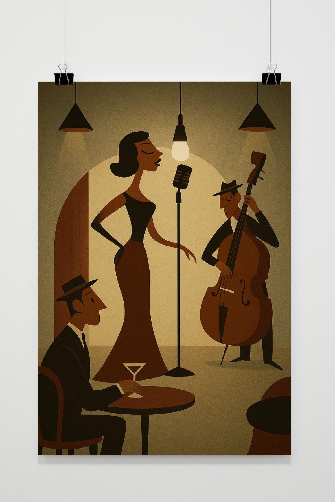 Jazz Band Music Retro in interieur