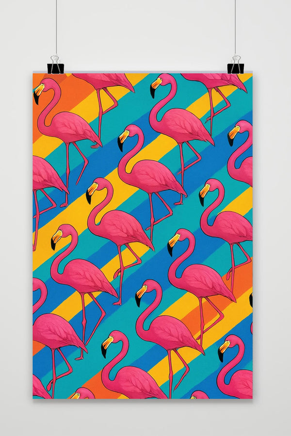 Flamingos Cartoon poster