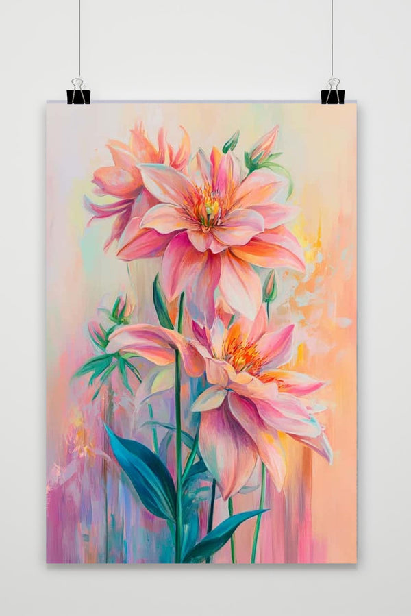 Flowers Aquarel Poster