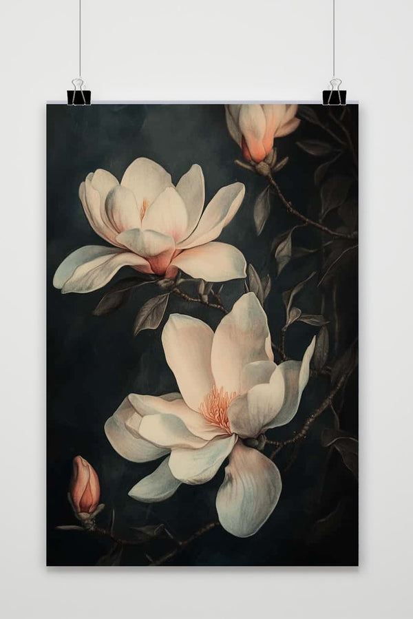 Flowers Magnolia Poster