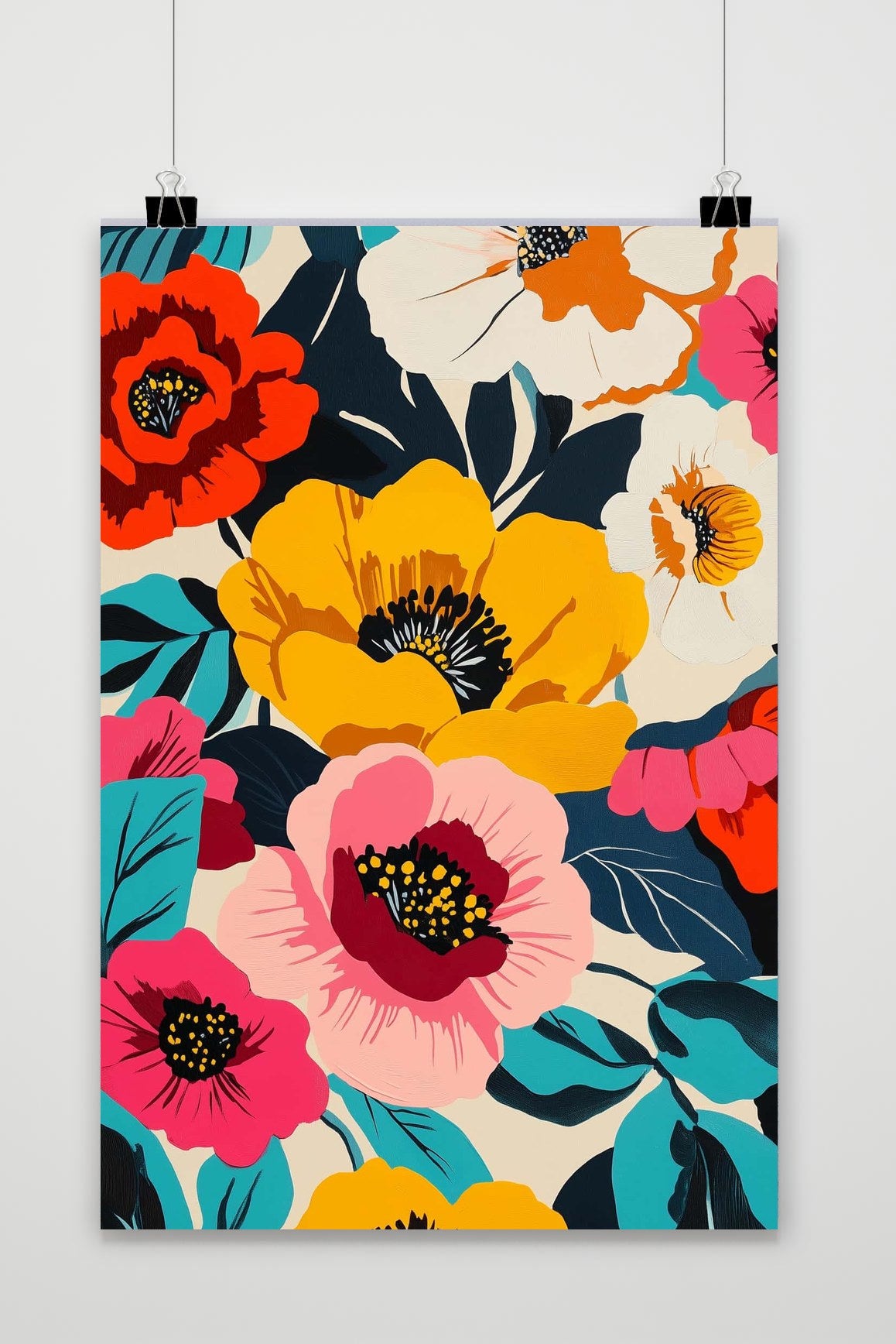 Affiche Flowers Pop Art de 25 Artstreet