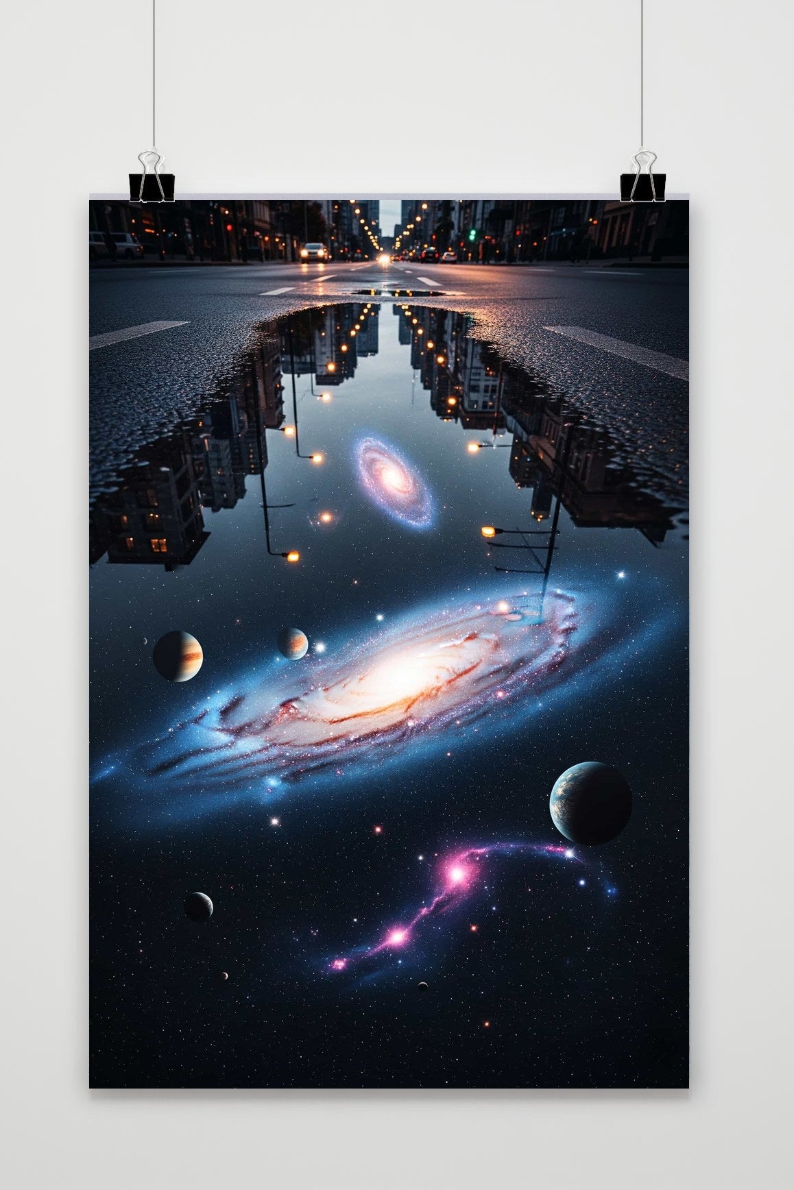 Galaxy City Surrealistic poster van 25 Artstreet