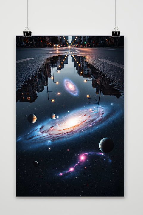 Póster Galaxy City Surrealistic