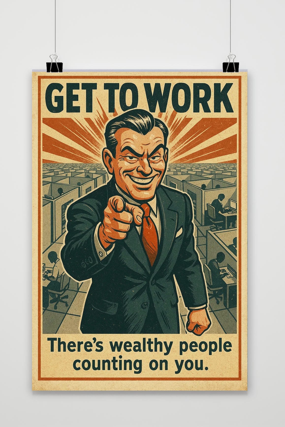 Affiche Get To Work de 25 Artstreet