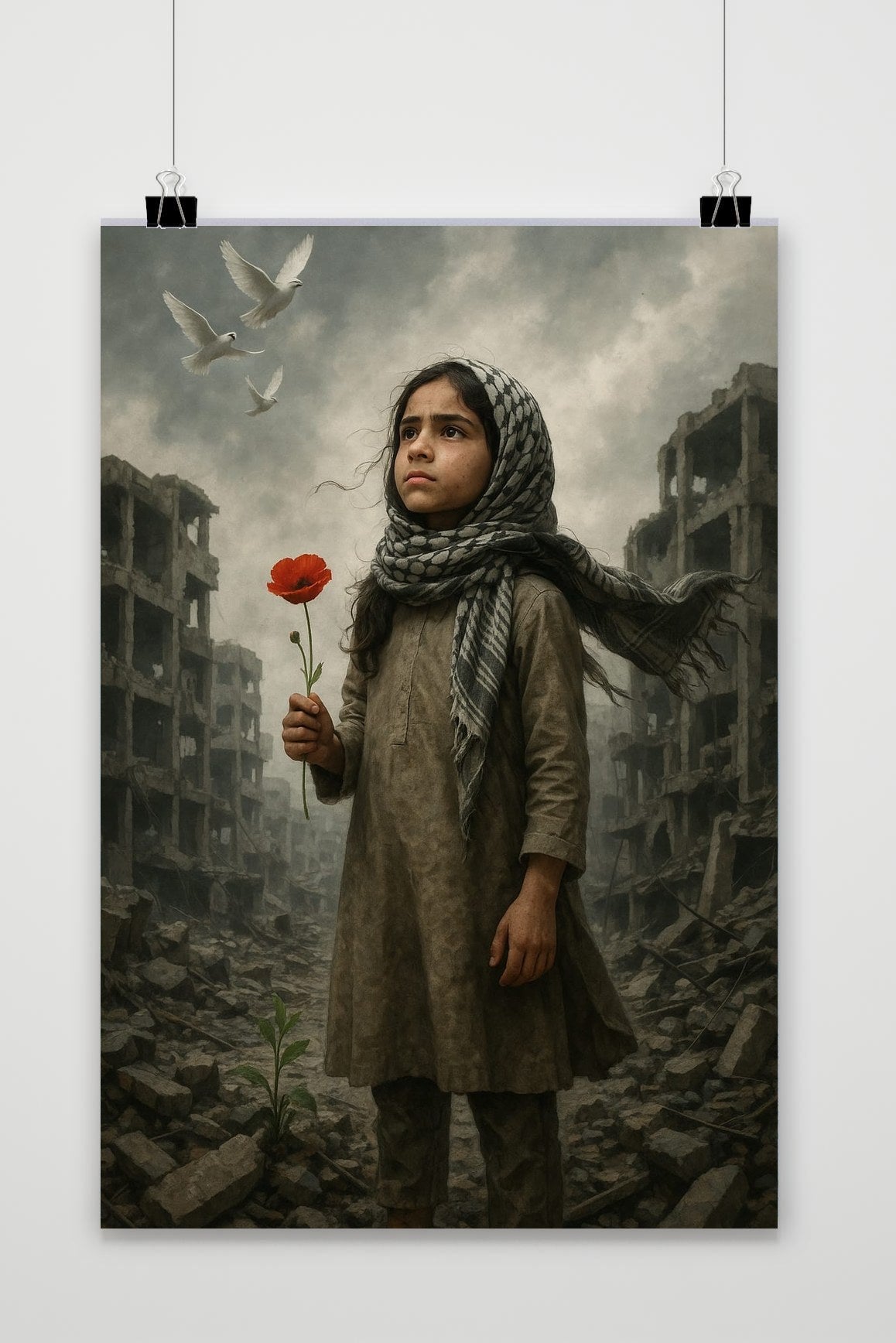 Girl Hope War poster van 25 Artstreet