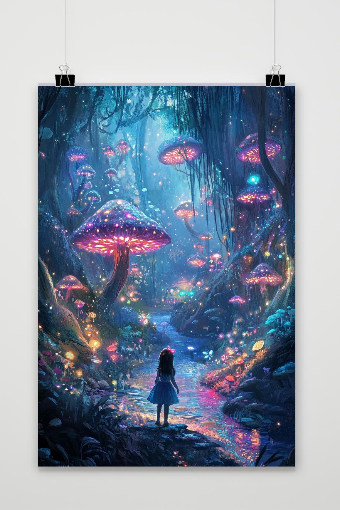Affiche Girl Mushroom Forest de 25 Artstreet