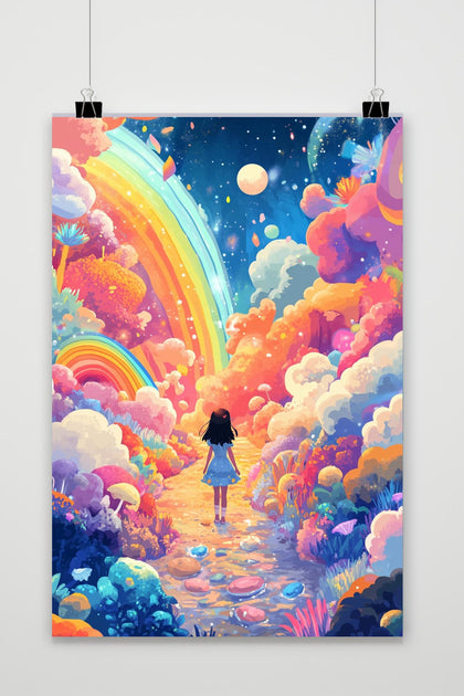 Girl Nature Colorful poster