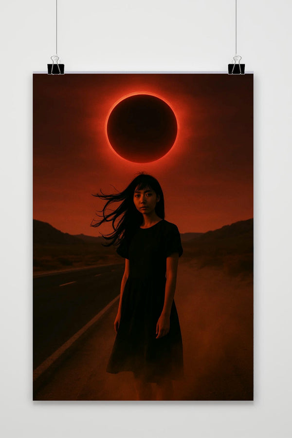 Girl Solar Eclipse poster