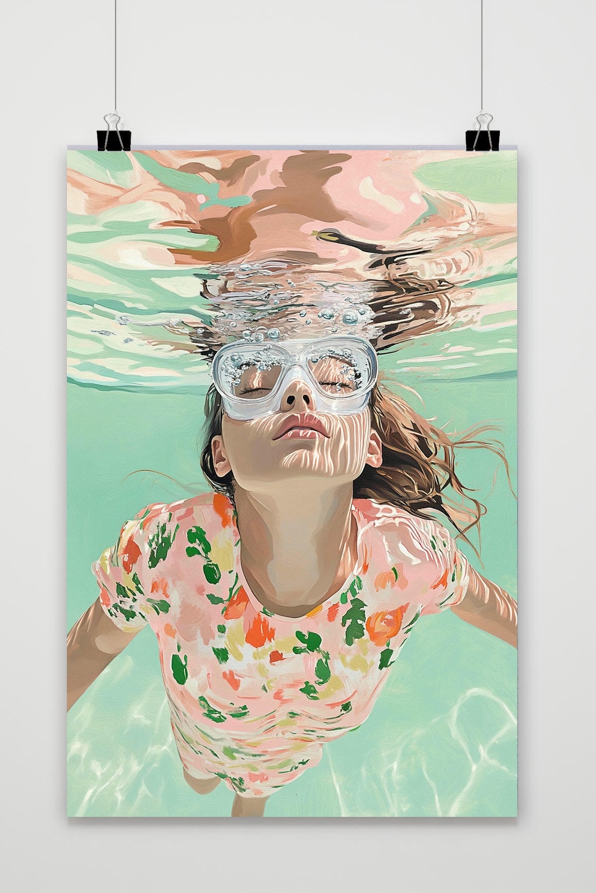 Affiche Girl Swimming de 25 Artstreet