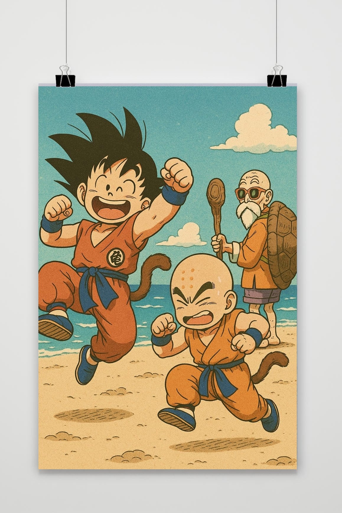 Goku Krillin Master Roshi Dragon Ball poster van 25 Artstreet
