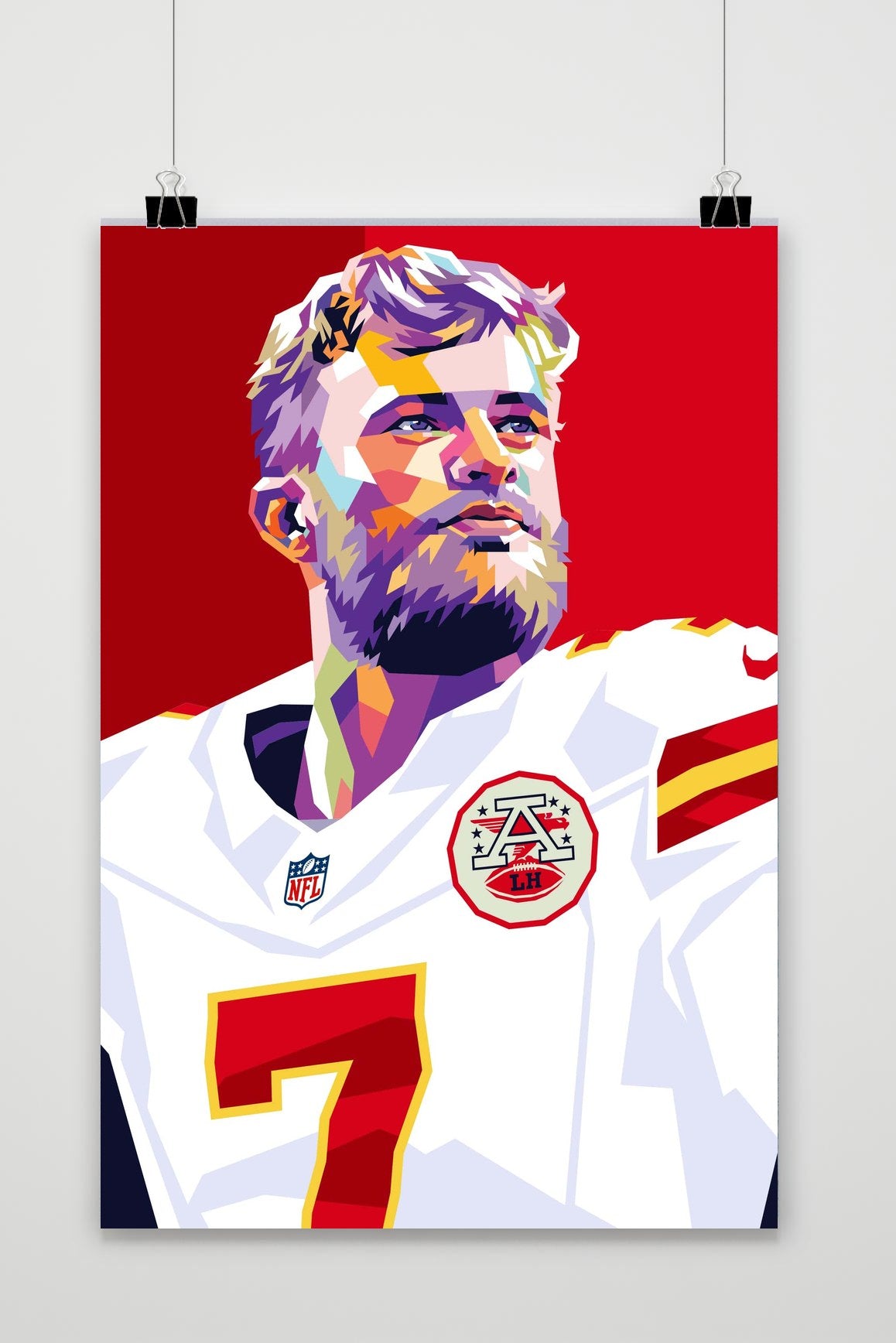 Affiche Harrison Butker Pop Art de 25 Artstreet