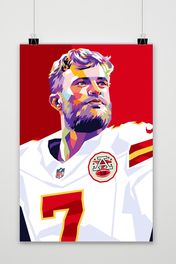 Póster Harrison Butker Pop Art