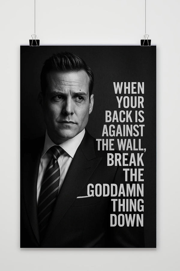 Póster Harvey Specter Suits Quote
