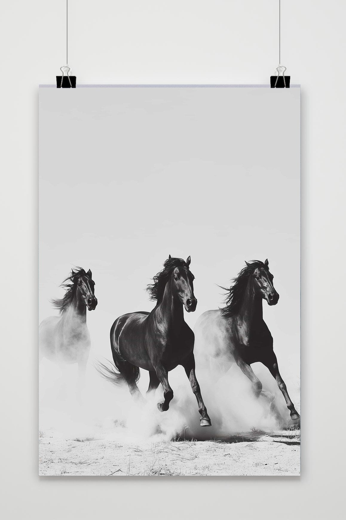 Affiche Horse Noir et Blanc de 25 Artstreet