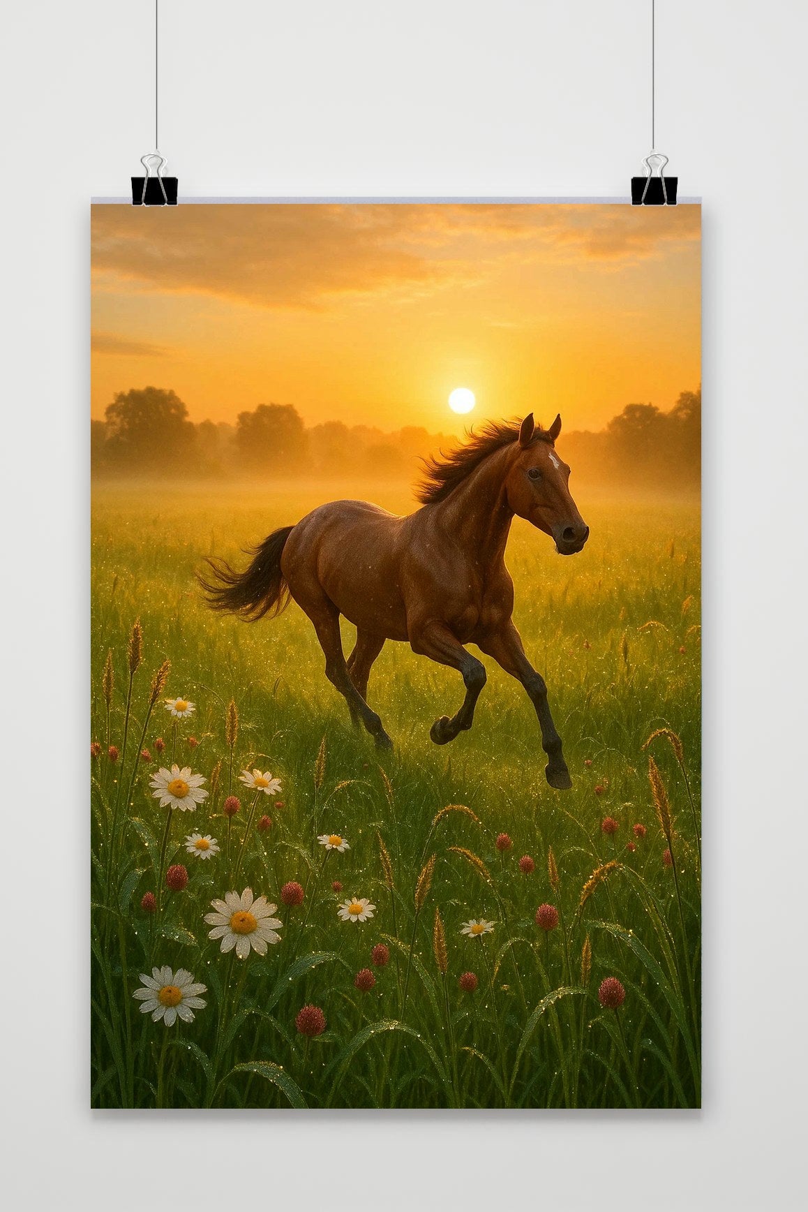 Affiche Horse Field de 25 Artstreet