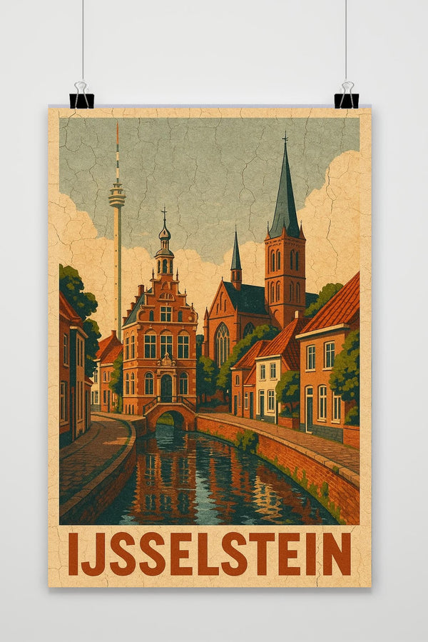 IJsselstein Netherlands Vintage poster