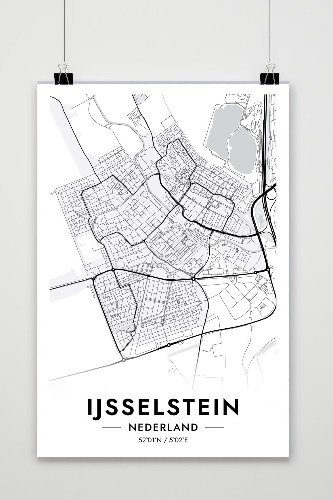 Ijsselstein Wit poster van 25 Artstreet