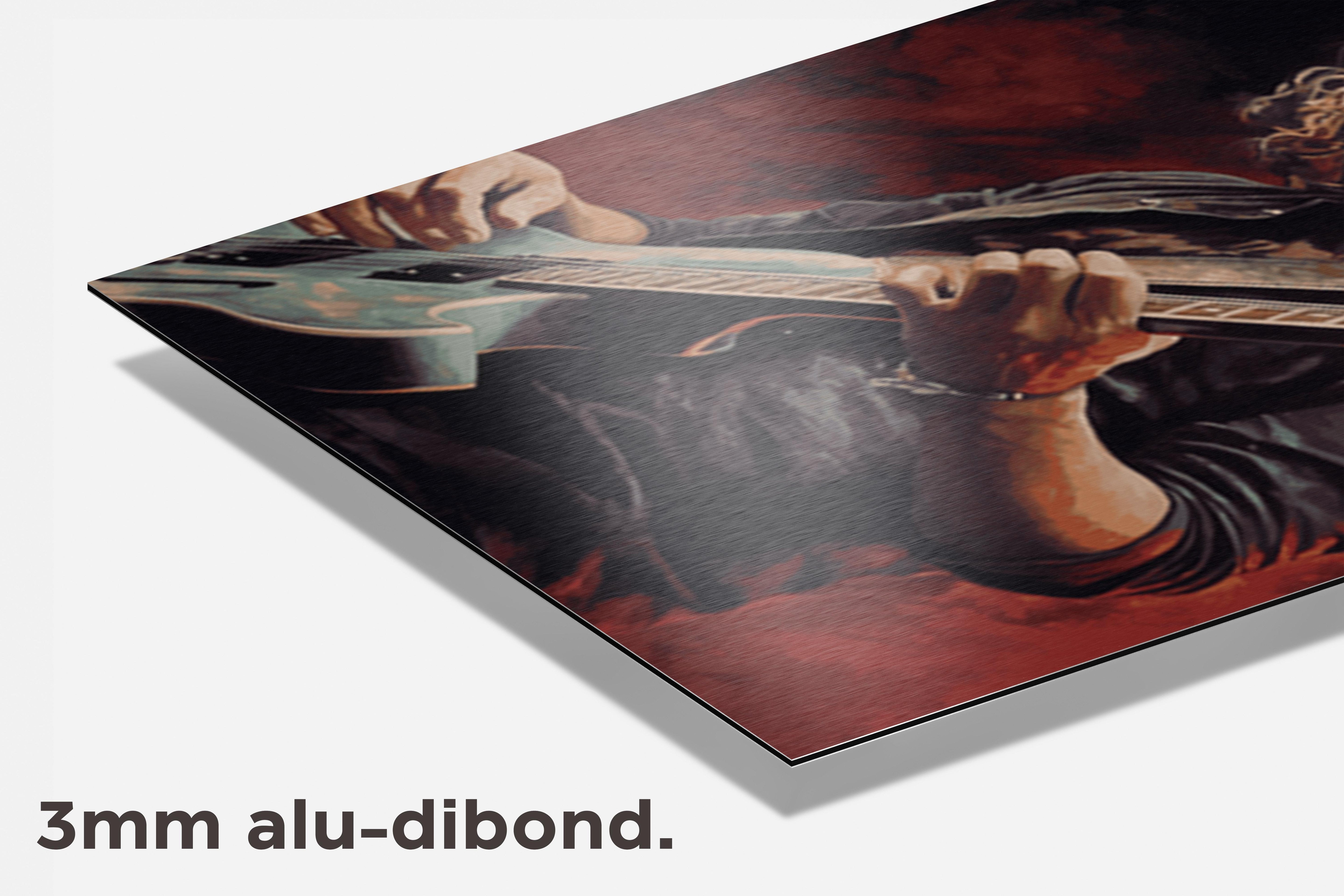 Kirk Hammett Metallica dibond detail