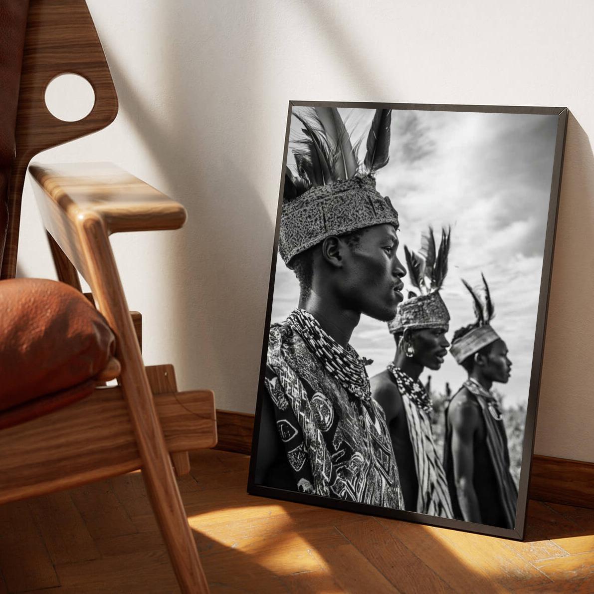 African Tribe B&W poster van 25 Artstreet
