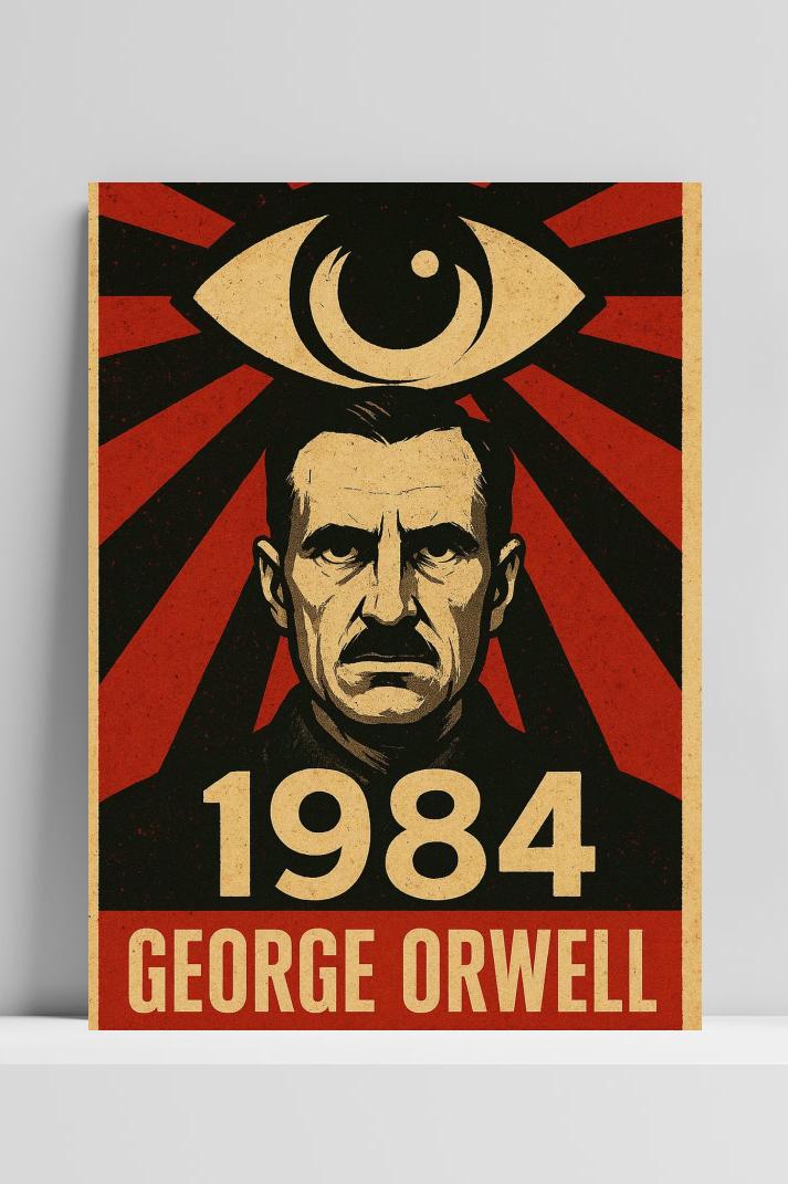 1984 George Orwell op 3mm aluminium dibond