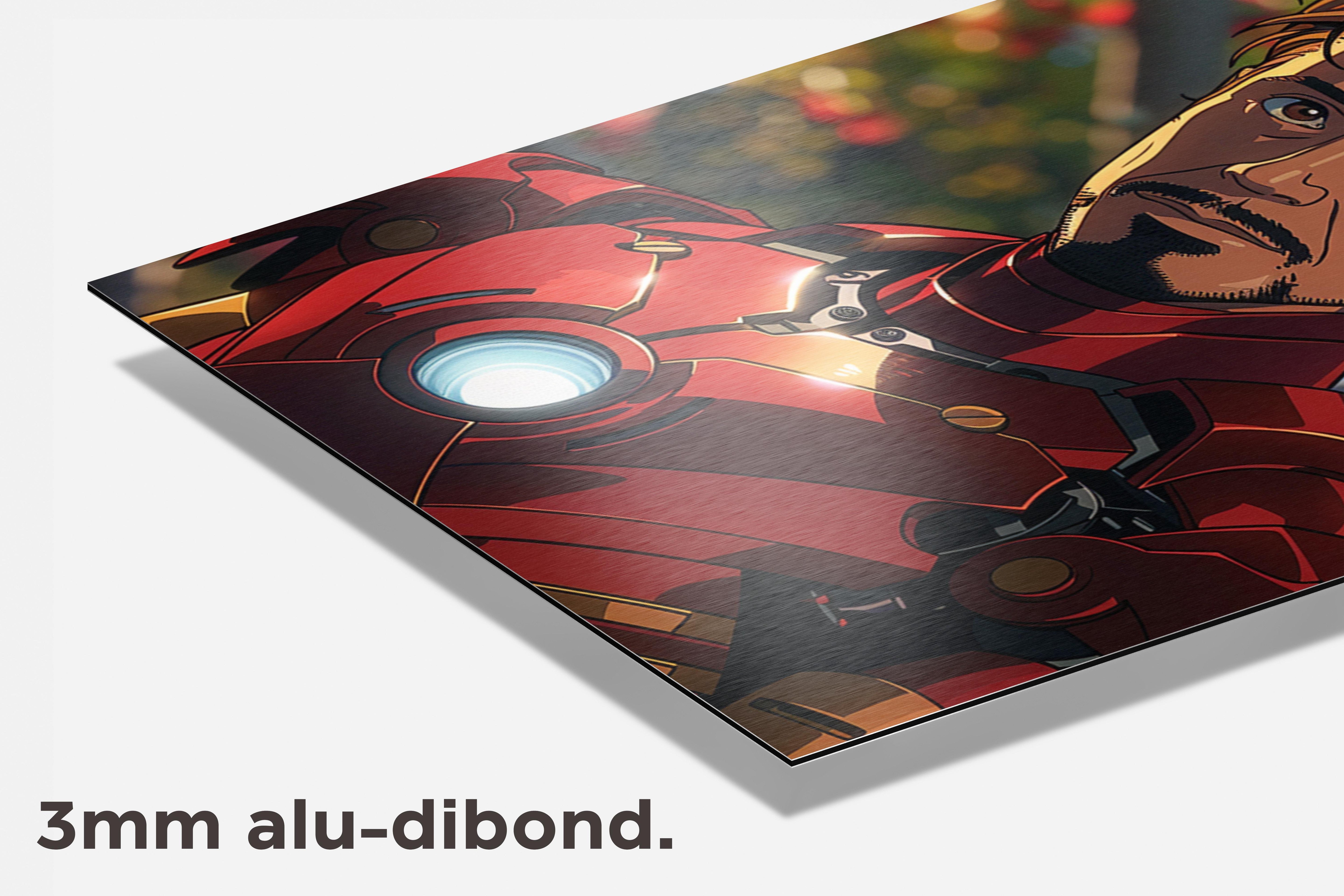 Iron Man Cartoons dibond detail