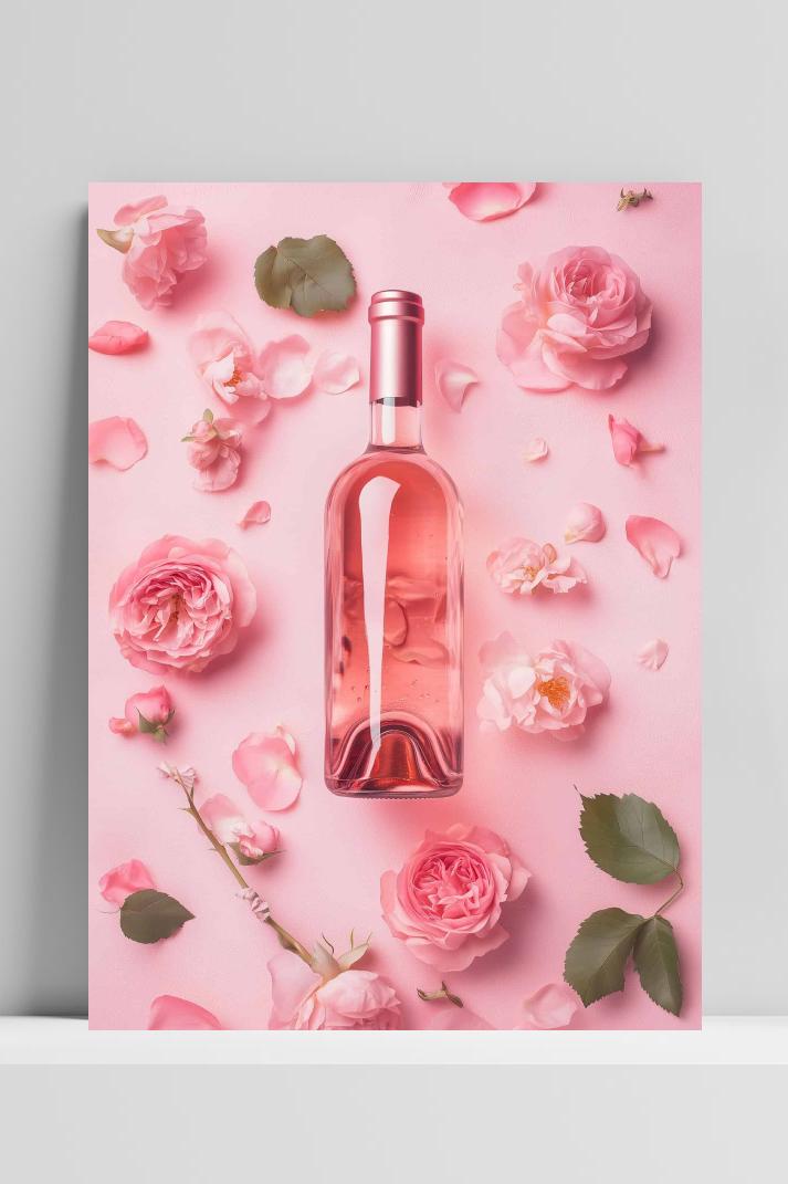 Rosé op 3mm aluminium dibond