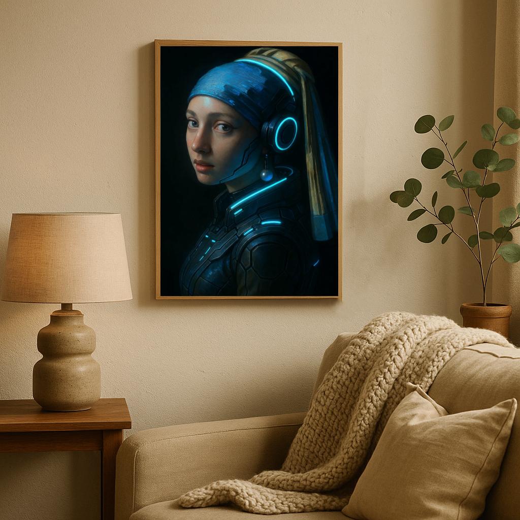 Girl with the Pearl Earring Geïnspireerd Cyborg poster sfeerbeeld 2