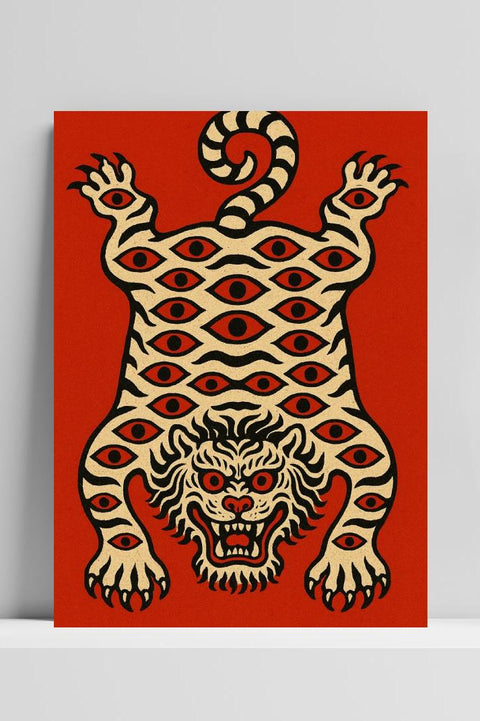 Tiger Traditional Art Poster